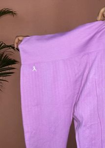 Light Purple Ribbed Leggings