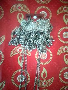 Combo Set Contemporary And Oxidized Silver Jhumkas
