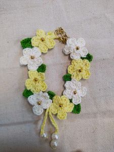 Handmade Crochet Flower Bracelet