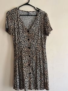 H&amp;M Animal Print A-Line Mini dress