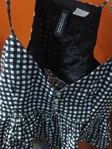 Divided Gingham Cami Top