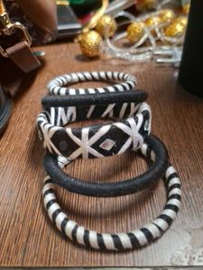 Bohemian Black &amp; White Bangles