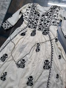 Beautiful Black Anarkali with mirror work