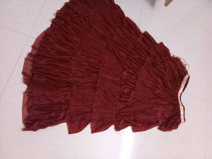 Frill Maroon Skirt