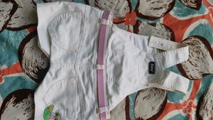 Adorable Baby Girls Denim Overalls Set