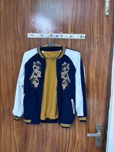 Stylish Embroidered Bomber Jacket