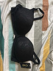 Black Lace Bra