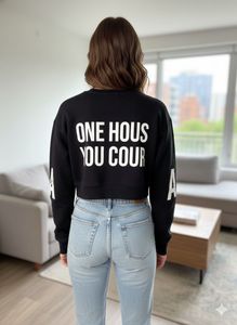 Black Graphic Print Sweatshirt