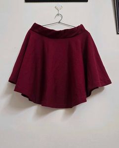 Chic maroon Skater Skirt