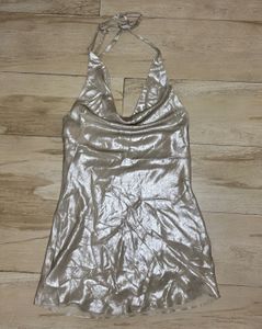 Shiny Halter Neck Top (TRUE TO SIZE FOR S)