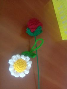 Crocheted Flower Bookmark