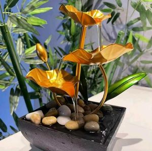 Golden Lotus Water Fountain