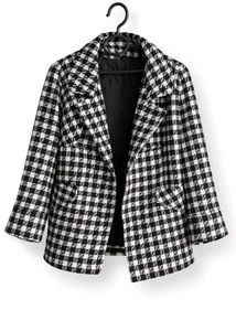 Chic Houndstooth Blazer