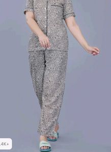 Unused Animal Print Pajama Set
