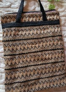 Unique Zigzag Weave Tote Bag