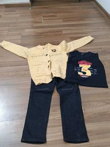Kids Stylish Denim Jacket &amp; Pants Set