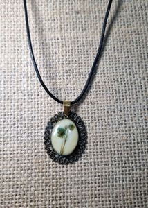 Resin Flower Pendant Necklace
