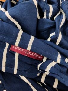 Navy Blue Striped Dress (Women's)