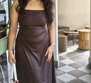 Elegant Brown Maxi Dress