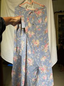 Floral wrap up tie palazzo