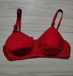 Red Comfort Peded Bra
