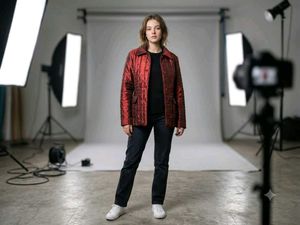 Red Quilted Jacket