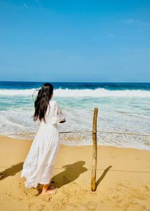 Elegant White Lace Midi Dress