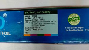 OFIXO Multipurpose Aluminium Foil Food Wrapping