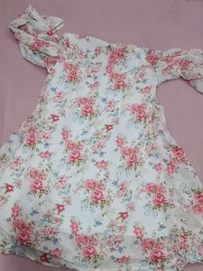 Elegant Floral Print Kurta