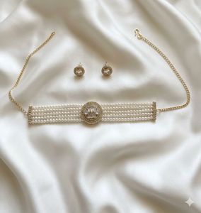 Pearl Diamond Necklace Set