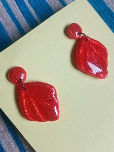 Red Dangle Earrings