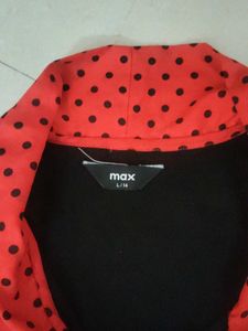 Stylish Black &amp; Red Polka Dot Top