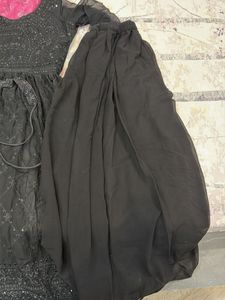 Elegant Black Embroidered Kurta Set with Dupatta