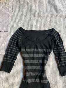 vintage striped y2k fitted top