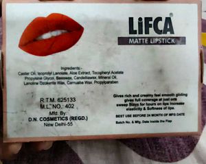 LIFCA Matte Lipstick Set with Nailpolish Se