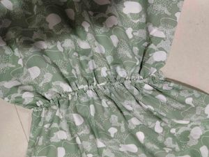 Sage Green Floral Print Midi Dress