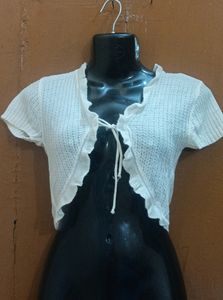 Crop Crochet Shrug