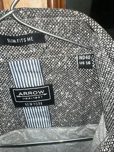 Arrow Men's Cotton Patterned Long Sleeve Shirt