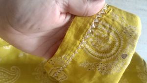 Yellow Paisley Print Kurta