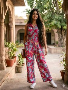 Floral Cotton Jumpsuit