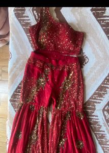 Red &amp; Gold Ethnic Palazzo Pants
