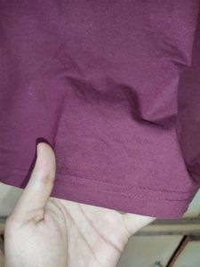 Men's Maroon Graphic Polo T-Shirt | Size 34 |