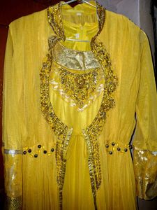 Yellow Embellished 2-Piece Festive Dress Set 💛