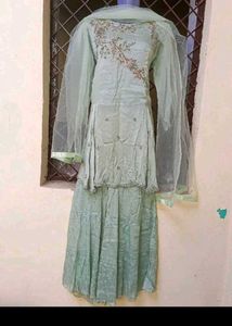 bust 38 Elegant Mint Green Kurta Set