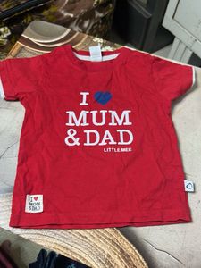 Red "I Love Mum & Dad" T-Shirt