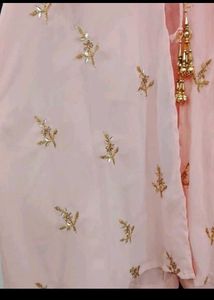 Pink Embellished 3 Piece Indo-western dress