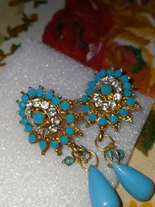 Boho Turquoise Drop Earrings