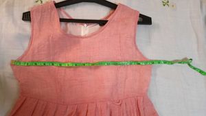 Pink Sleeveless Midi Dress