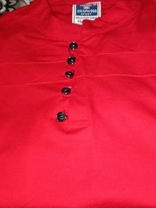 Red Casual boys Kurta shirt 👕