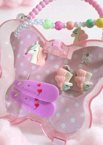 🆕Cute Unicorn Jewelry &amp; Hair Clip Set